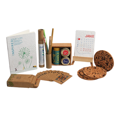 Stationary Kit | Plantable Notepad | Calendar 2024 | Tray & Coasters | Set of 9