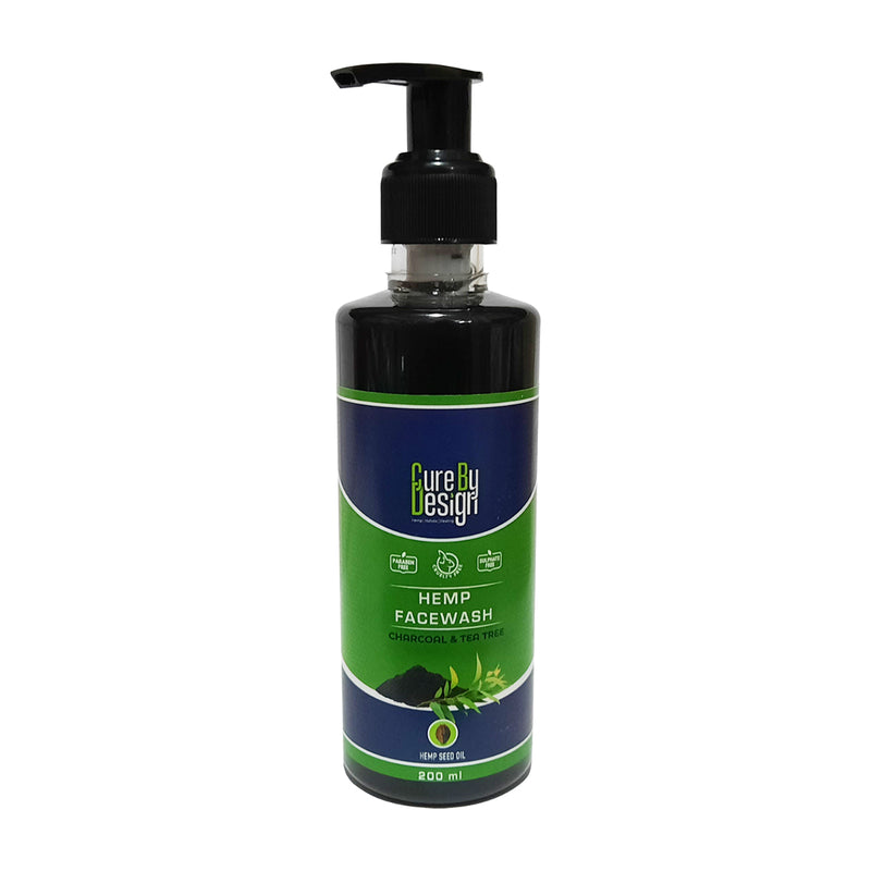 Tea Tree Oil & Hemp Charcoal Face Wash | 200 ml