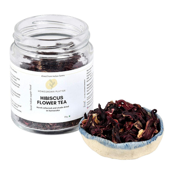 Hibiscus Flower Herbal Tea | Iced Tea Cocktails, Mocktail & Syrups | Vegan & GMO Free | 20 g