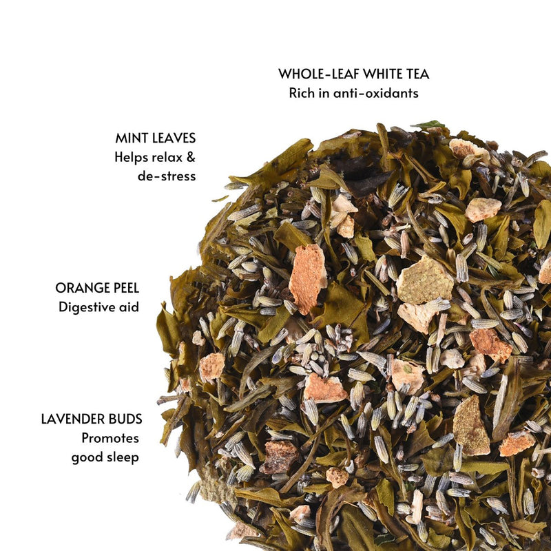 Darjeeling White Tea | Lavender & Orange Peel | Antioxidant Rich | 40 g