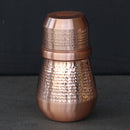 Copper Lotus Water Jar | 1 Litre | Light Brown