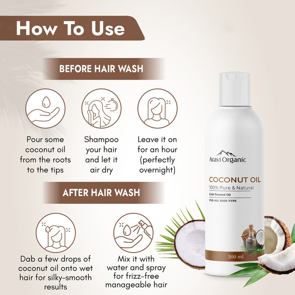 Coconut Carrier Oil | Nourishes & Hydrates Hair | 200 ml