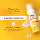 Sunscreen Gel | Glutathione & Aloe Vera Extract | SPF 55 PA++++ | UVA & UVB Protection | 50 ml