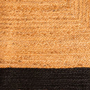 Jute Floor Rectangle Carpet | Black Border | Ultra Large - 4 x 3 Feet
