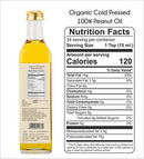 Peanut Oil  | Groundnut Oil | Organic Cold Pressed | 500 ml