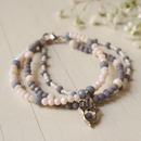 Multilayer Beads Bracelet for Women | Recyclable Glass | Grey