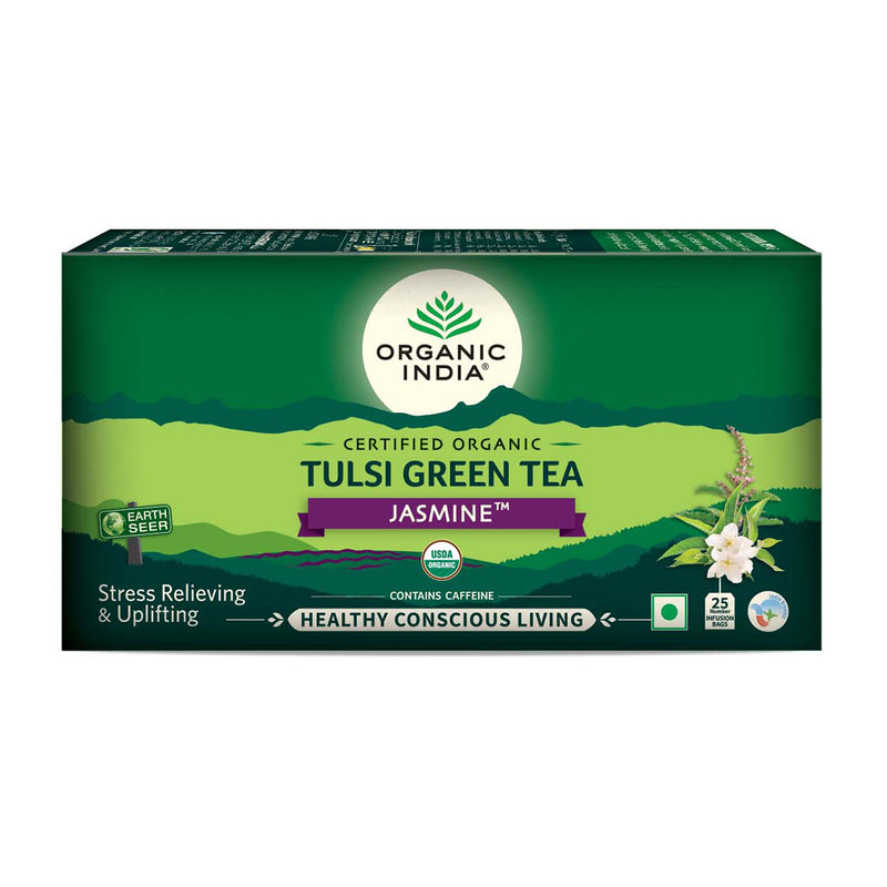 Organic India | Tulsi Green Tea | Jasmine 25 | Tea Bags