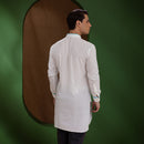 Handwoven Cotton Kurta for Men | Pintuck | White