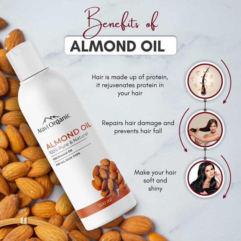 Almond Carrier Oil | Strengthens Hair | 200 ml