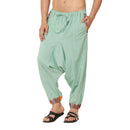 Cotton Harem Pants for Men | Sea Green | Tribal Print