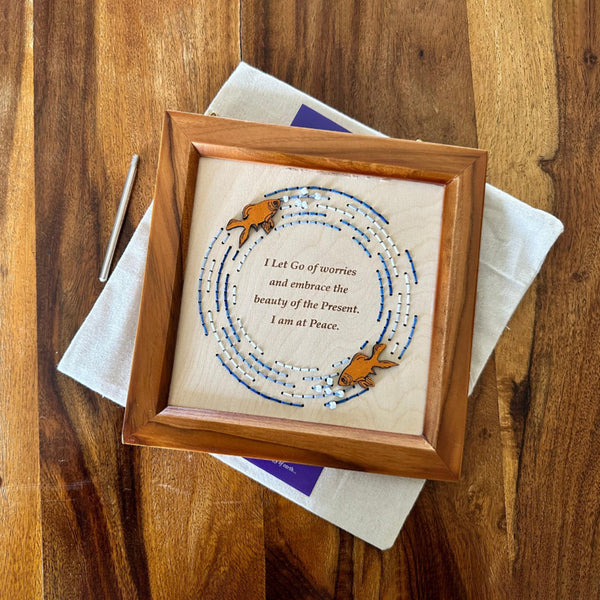 Wooden Affirmation Frame | Peace | Brown