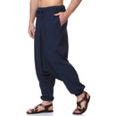 Cotton Harem Pants for Men | Dark Blue & Cream | Pack of 2