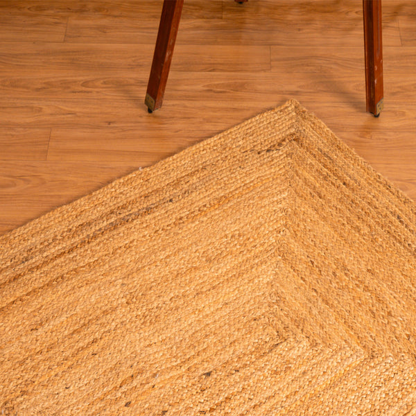 Jute Floor Rectangle Carpet | Beige | Ultra Large - 4 x 3 Feet