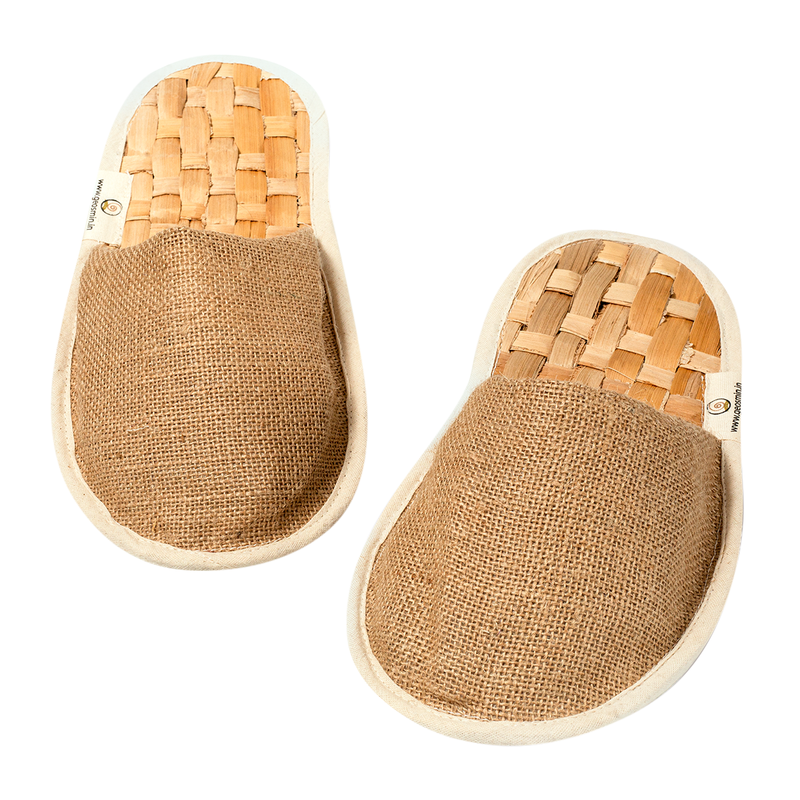 Unisex Indoor Slippers | Cotton & Jute | Closed Toe