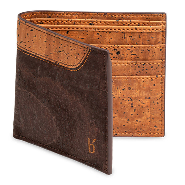 Cork Bi-Fold Wallet for Men | Woodland Brown