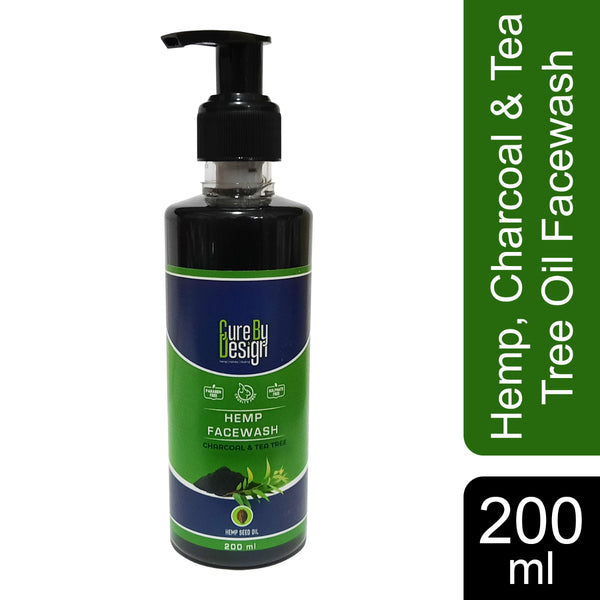 Tea Tree Oil & Hemp Charcoal Face Wash | 200 ml