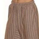 Cotton Harem Pants for Men | Brown | Stripes