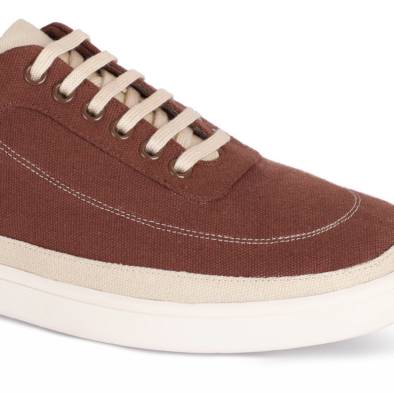 Paaduks Canvas Brown Sneakers for Men