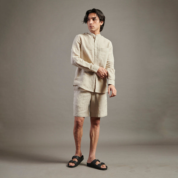 Linen Shorts For Men | Beige