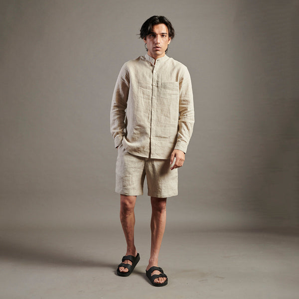 Linen Shorts For Men | Beige