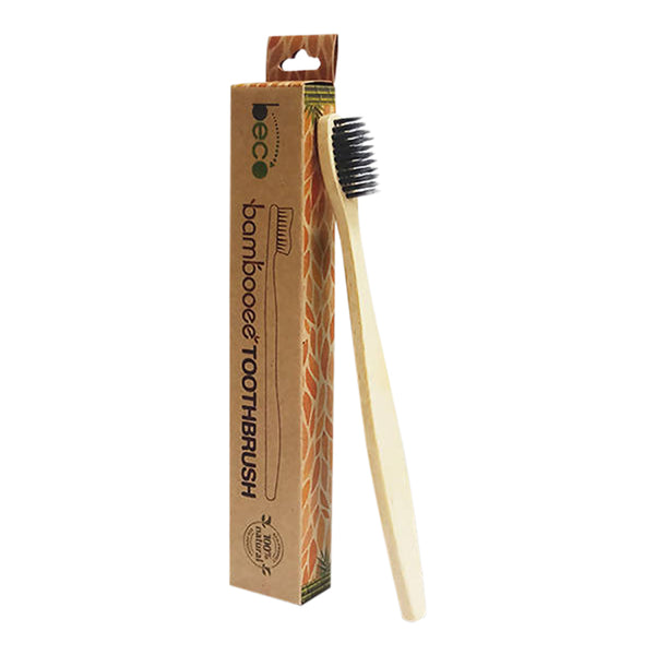 Bristles Bamboo Toothbrush | Charcoal Activated | Pack of 4.