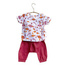 Organic Angarakha Top with Pants for Baby | Red