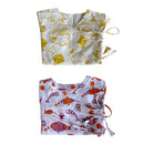 Newborn Baby Clothes | Red & Yellow Angrakha Baby Jabla | Set of 2