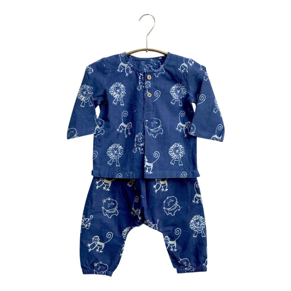 Organic Cotton Baby Kurta with Pants | Indigo