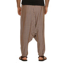 Cotton Harem Pants for Men | Brown | Stripes