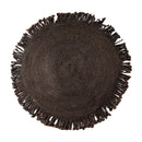 Jute Round Carpet | Black | Ultra Large - 4 x 4 Feet