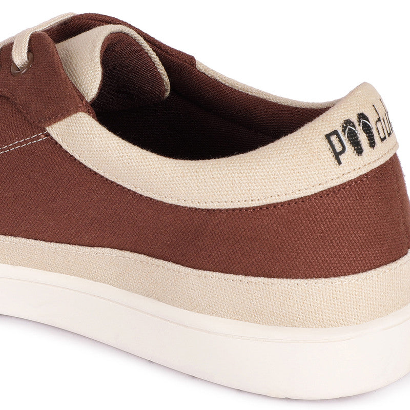 Paaduks Canvas Brown Sneakers for Men