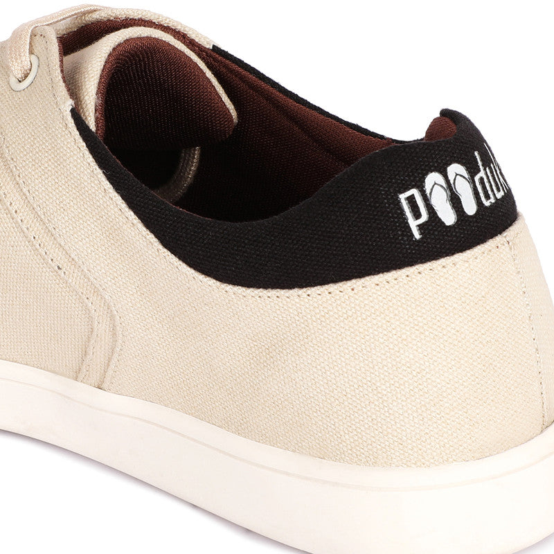 Paaduks Canvas Sneakers for Men | Beige