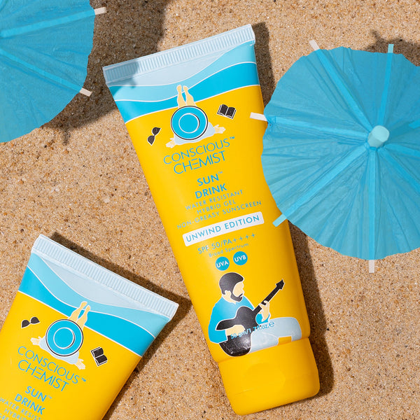 Unwind Edition Sun Drink With Water Resistant Gel Sunscreen | SPF50 PA++++ | 50 g