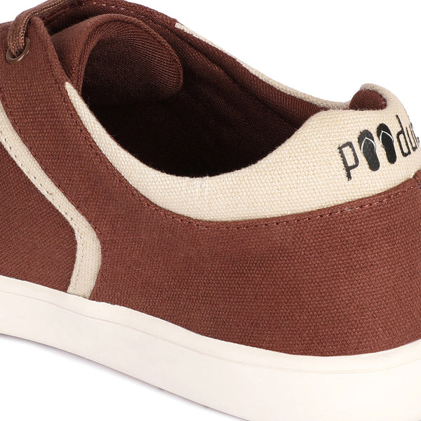 Paaduks Canvas Sneakers for Men | Brown & Beige