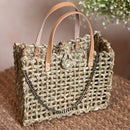 Mini Handbag for Women | Sabai Grass | Gold