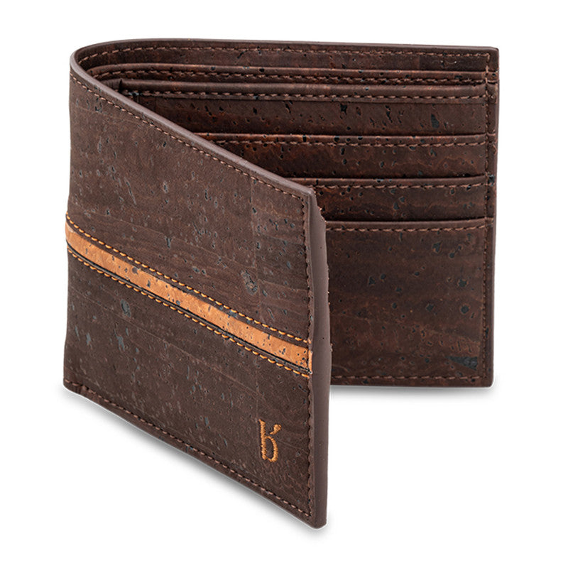 Cork Bi-Fold Wallet for Men | Woodland Brown | Obi