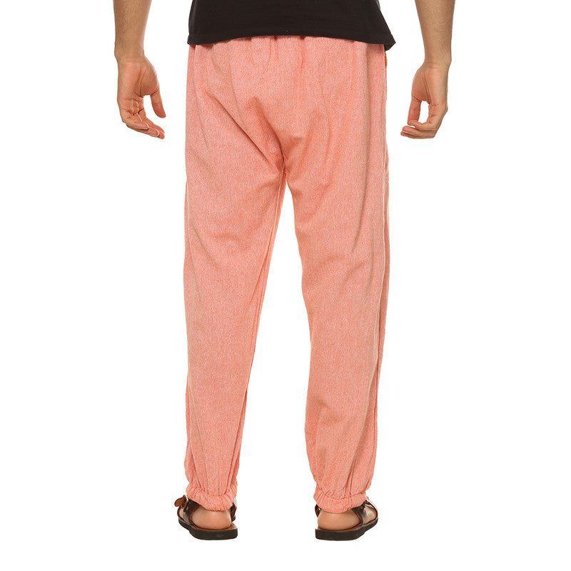 Cotton Jogger Pants for Men | Orange | Front Pocket