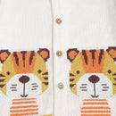 Cotton Sweater for Babies | Tiger Design | Crème