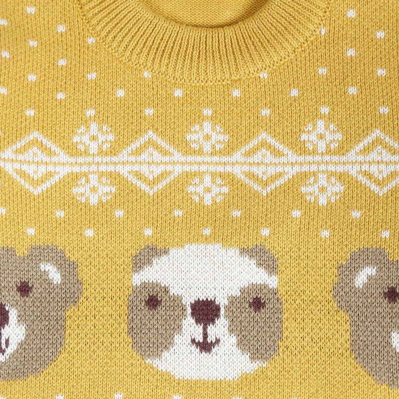 Cotton Yellow Sweater for Babies & Kids | Bear Design