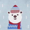 Cotton Blue Sweater for Babies & Kids | Bear Design | Full Sleeves