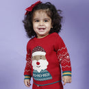 Cotton Red Sweater for Babies & Kids | Santa Design | Full Sleeves