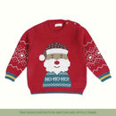 Cotton Red Sweater for Babies & Kids | Santa Design | Full Sleeves