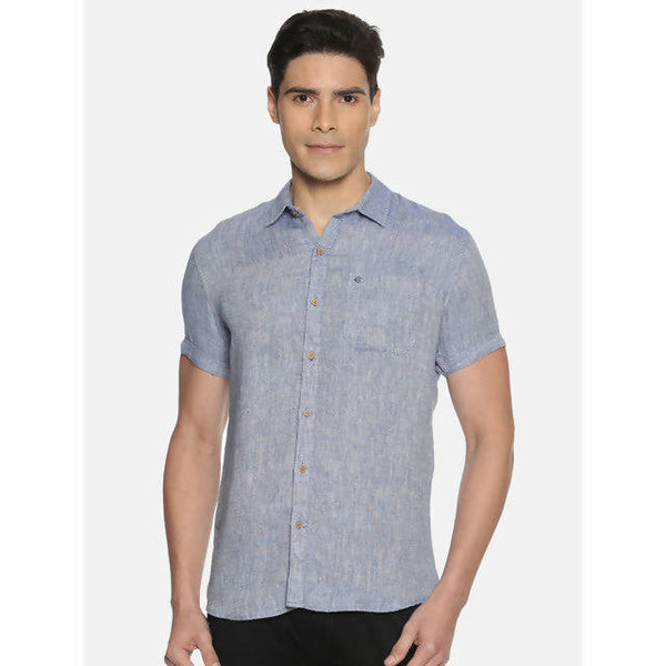 Pure Hemp Slim Fit Casual Shirt | Blue