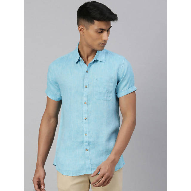 Hemp Slim Fit Casual Shirt | Blue.