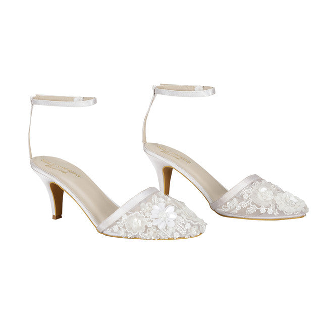 Vegan Cruelty Free Bridal Heels | White