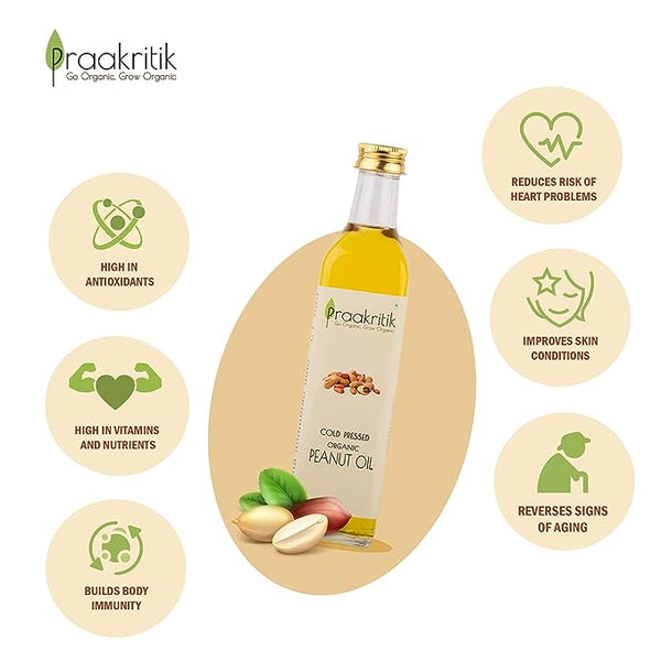 Peanut Oil  | Groundnut Oil | Organic Cold Pressed | 500 ml