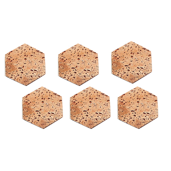 Natural Cork Coasters Set of 6