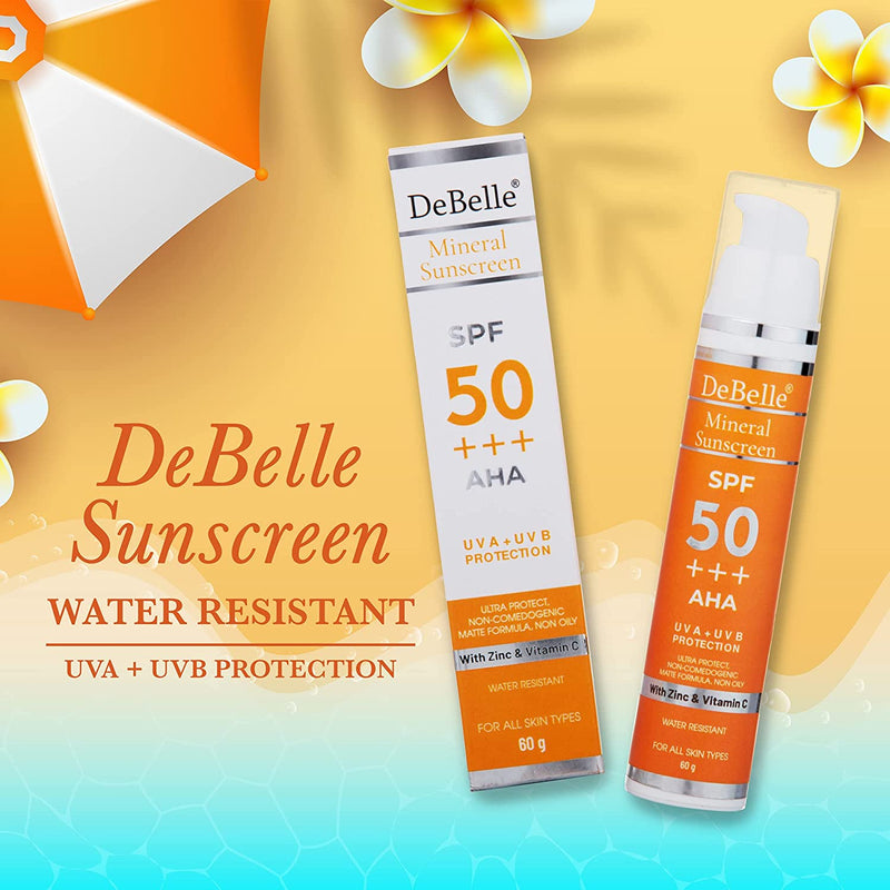 Mineral Sunscreen | SPF 50+++ with Vitamin C | Water Resistant | 60 g