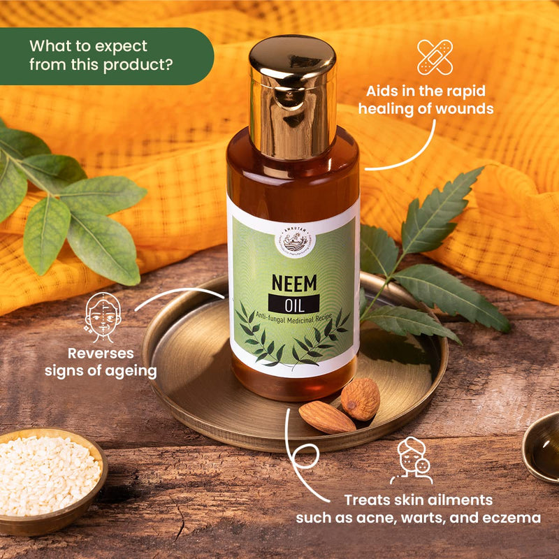 Herbal Hair Oil | Amrutam Neem Oil | 100 ml | Anti Fungal.