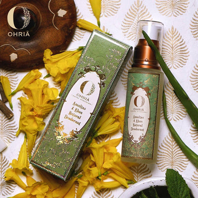 Ohria Ayurveda Natural Deodorant | Amaltas & Khus | 50 ml